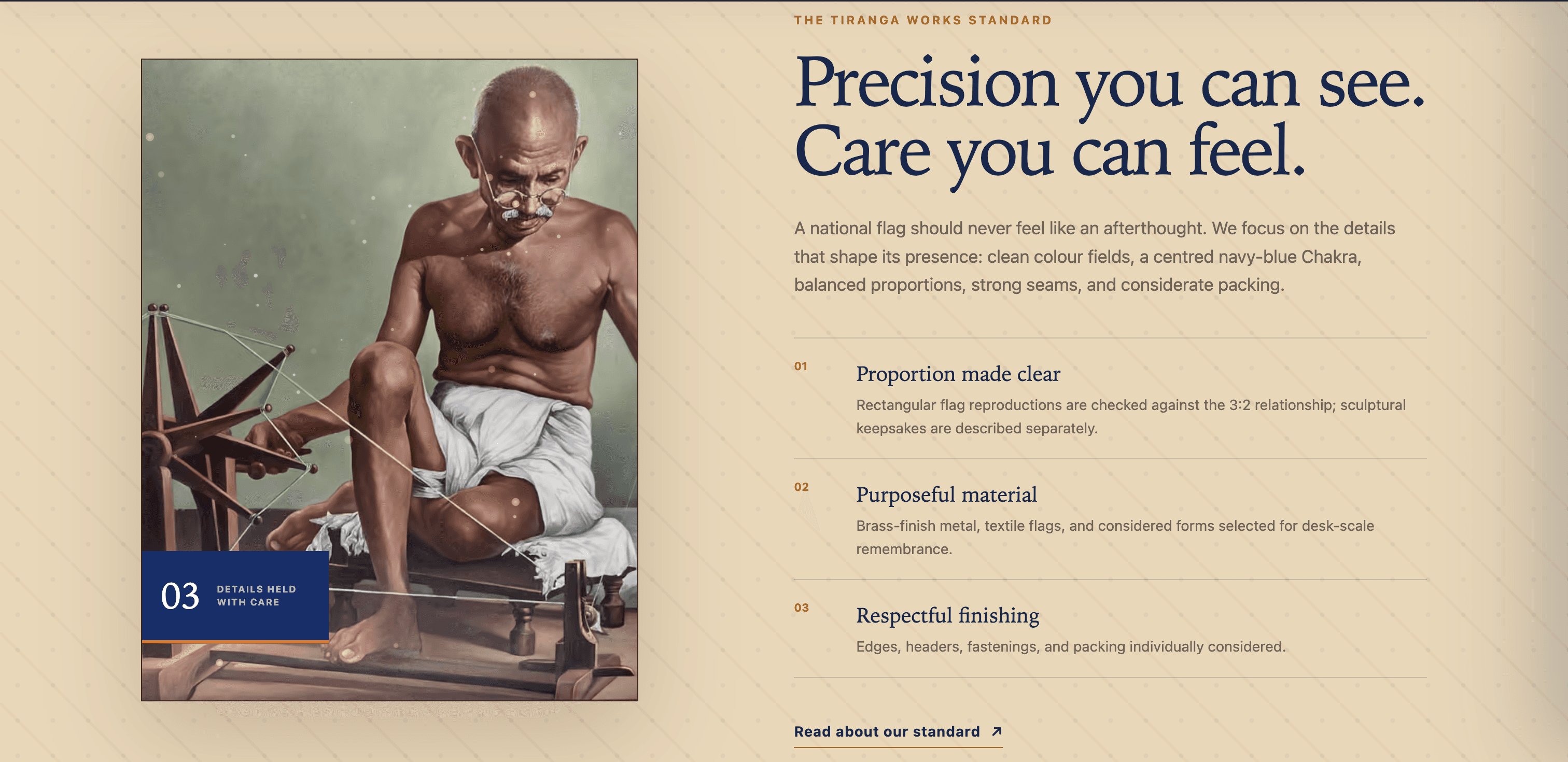 Tiranga Works checkout and brand experience preview