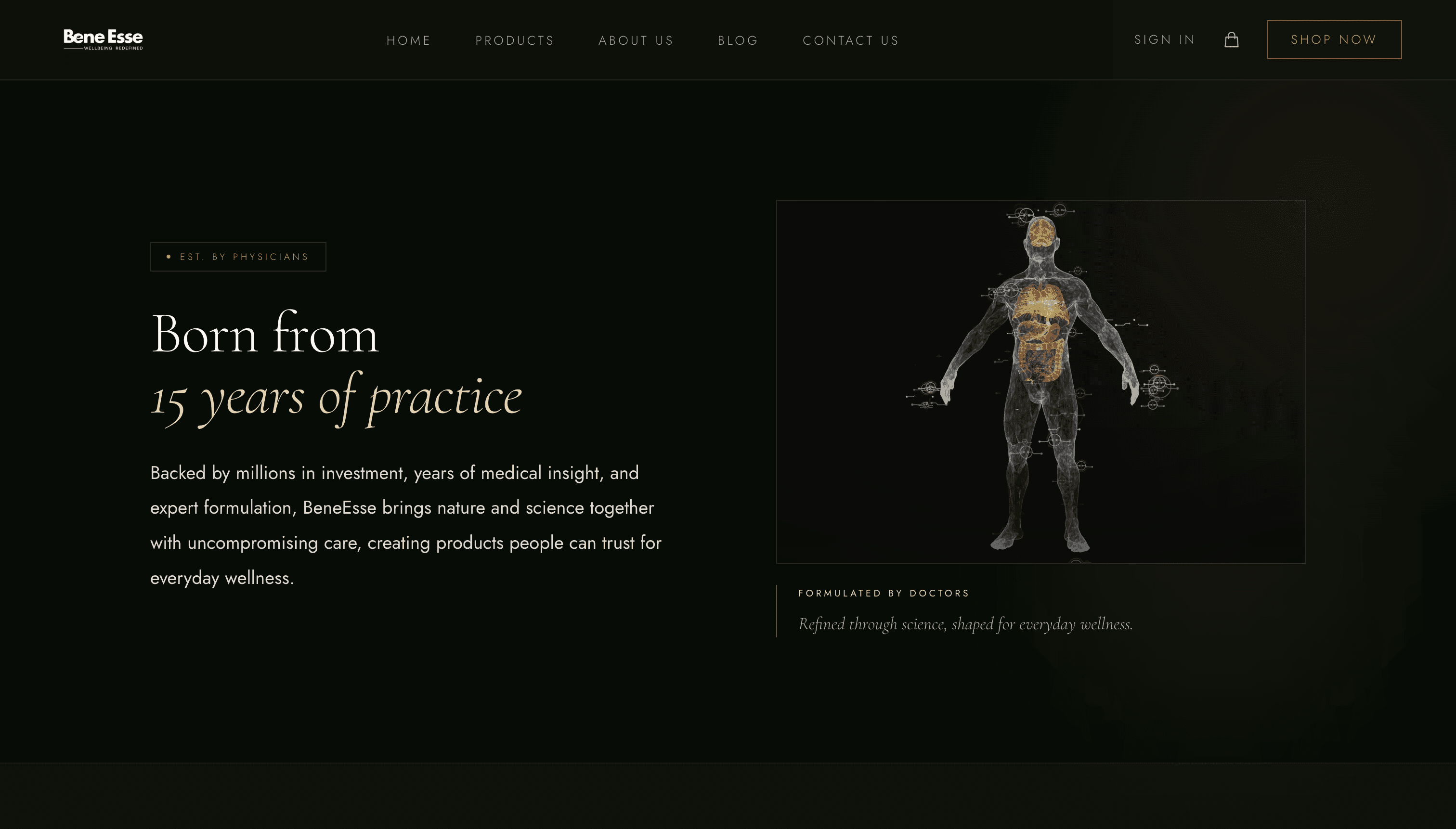 Bene Esse Nutra medical trust section
